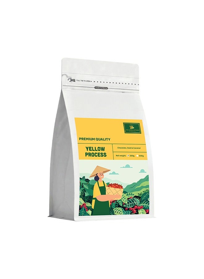 The Caphe Vietnam Coffee & Tea Gift Set | Yellow Process Coffee 250g | Cinnamon Orange Herbal Tea | Vietnamese Phin Filter (Red) | Traditional Drip Experience - Image 2